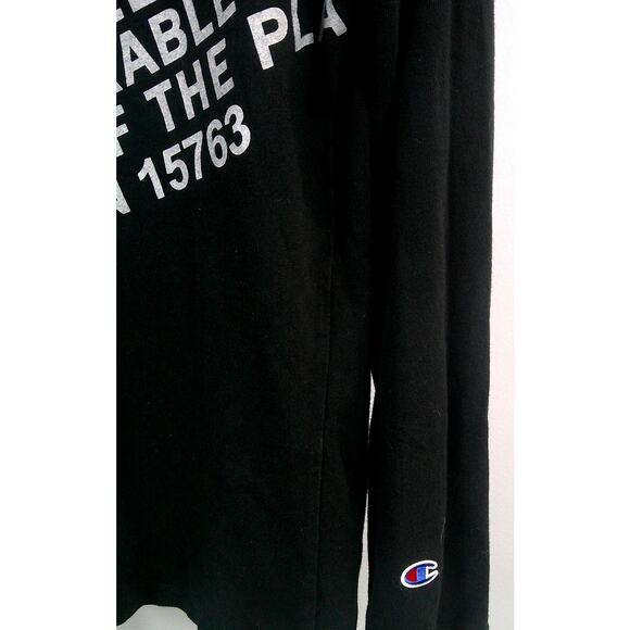 Champion Men's Long Sleeve Black T-shirt Medium - Picture 3 of 6